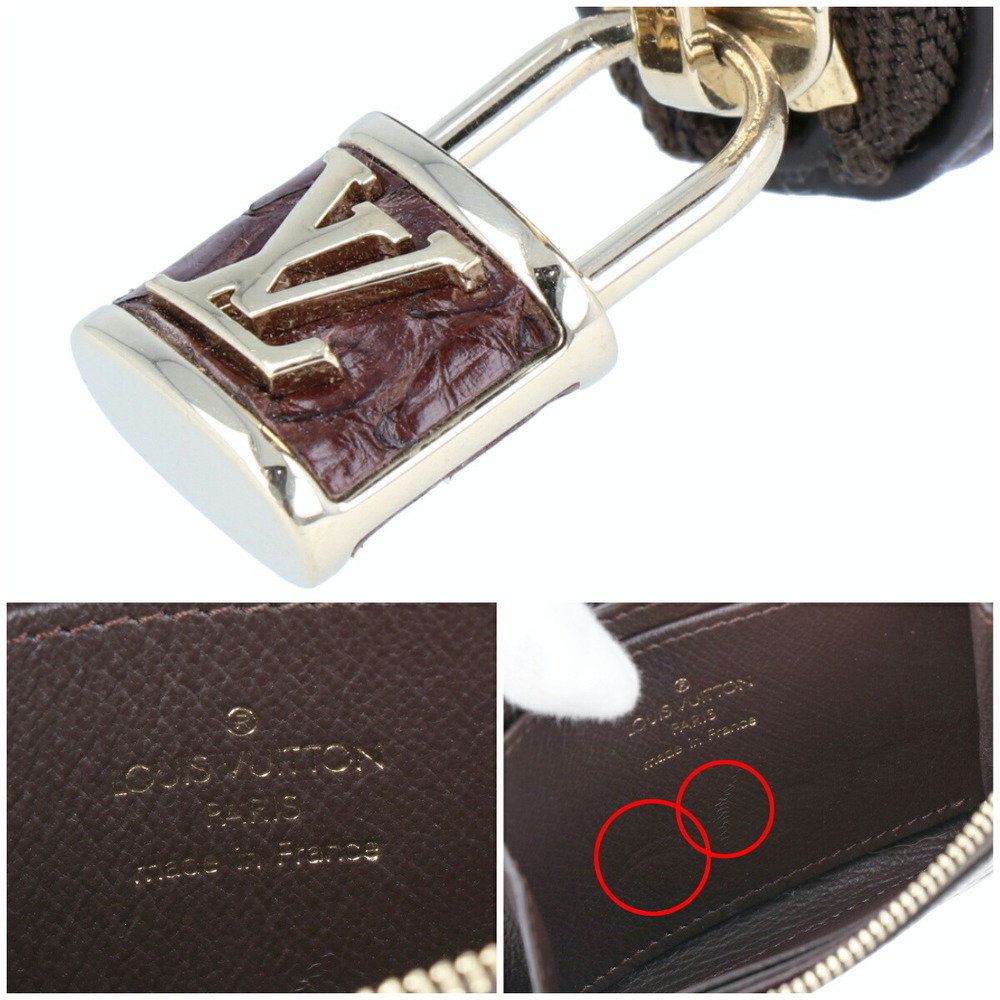 Louis Vuitton Python Case Brown Exotic Wallet Zip… - image 7